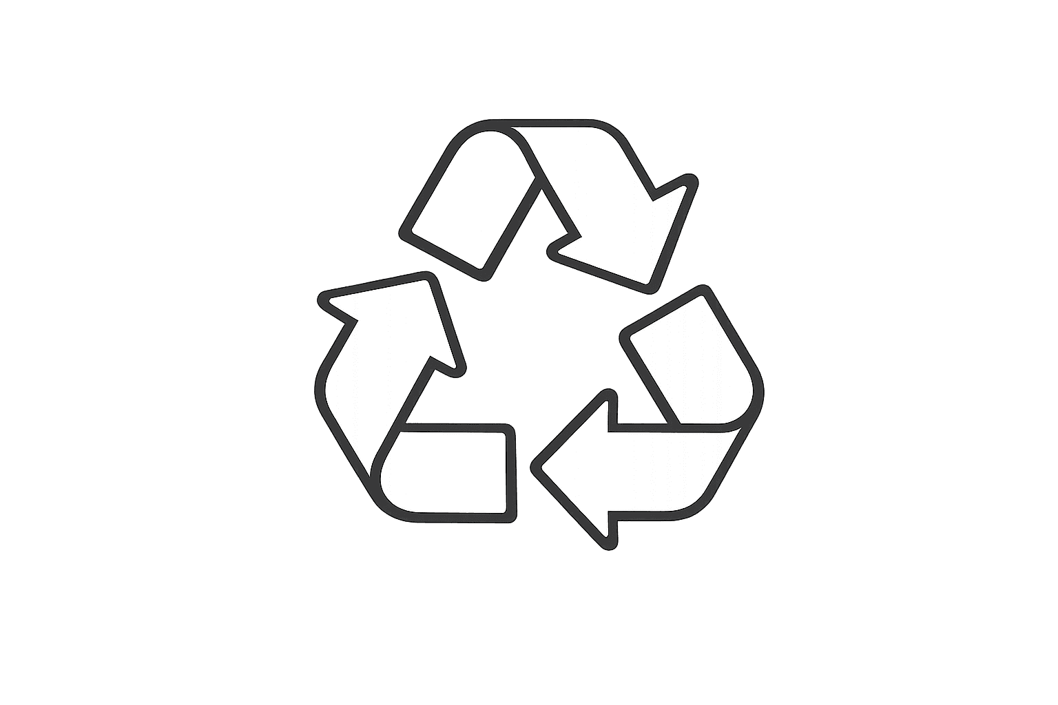 Kierrätyssymboli harmaalla taustalla